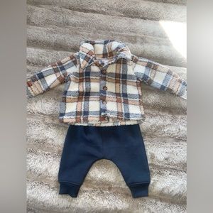 Cute little Carters plaid sherpa and pants